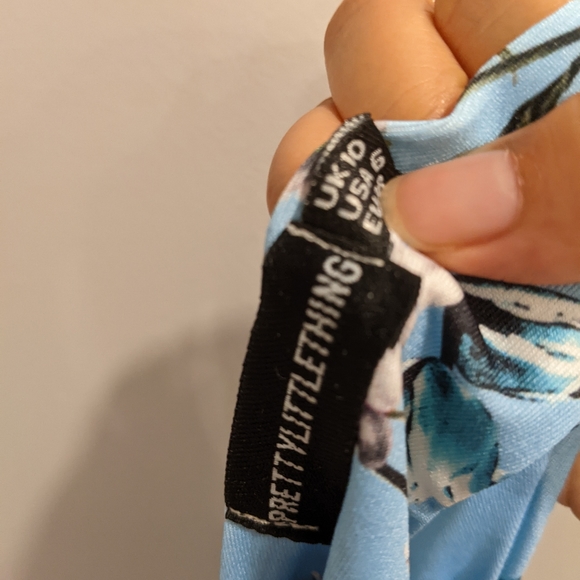 🎉Host Pick🎉 NWOT ASOS-Exclusive PLT High-waisted Rose TieUp Blue Bikini - Picture 8 of 9